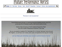 Tablet Screenshot of futureperformancehorses.com